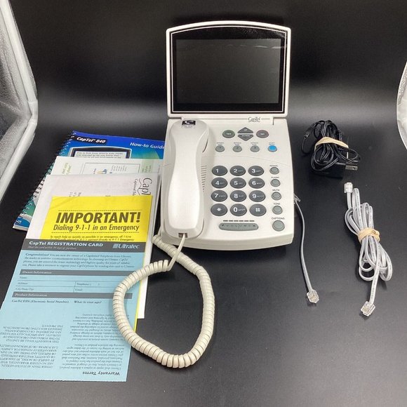 Ultratec CapTel 840 Telephone Real-Time Closed Captioned Hearing Impaired - Picture 2 of 16